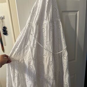 White Eyelet Maxi Dress